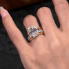 Stacking Open Rings, Gold-Tone Copper with Clear Accents, Four Designs, Individual Rings or 4-Piece Set