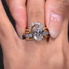 Stacking Open Rings, Gold-Tone Copper with Clear Accents, Four Designs, Individual Rings or 4-Piece Set