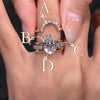 Stacking Open Rings, Gold-Tone Copper with Clear Accents, Four Designs, Individual Rings or 4-Piece Set
