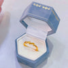 Gold-Tone Open Rings for Women, Assorted Floral, Bow, Heart, Coin and Textured Band Designs