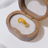 Gold-Tone Open Rings for Women, Assorted Floral, Bow, Heart, Coin and Textured Band Designs