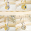 Magnetic Pendant Necklaces, Copper Designs with Bear, Sun and Moon Motifs and Sparkling Accents - Product view 1