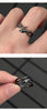 Snake Open Ring, Black Alloy, Coiled Design, Adjustable