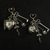Pocket Watch Charms, Alloy, Heart or Round Design, Keychain and Necklace Options