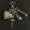 Pocket Watch Charms, Alloy, Heart or Round Design, Keychain and Necklace Options