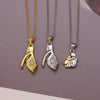 Hugging Puppy Pendant, Two-Tone Copper Design, Pendant Only or Necklace with 42 cm Chain and 5 cm Extension - Product view 3