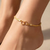 Flat Chain Double Heart Anklet - Product view 1