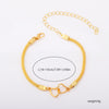 Flat Chain Double Heart Anklet - Product view 4