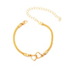 Flat Chain Double Heart Anklet - Product view 5
