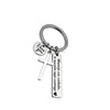 Engraved Keychain, Stainless Steel, Spanish Drive Safely Message and I Love You Charm, Optional Cross