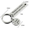Engraved Keychain, Stainless Steel, Spanish Drive Safely Message and I Love You Charm, Optional Cross