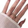 Stacking Open Rings, Copper with Clear Accents, Gold-Tone Floral, Round and Marquise Designs, Individual Styles