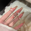 Stacking Open Rings, Copper with Clear Accents, Gold-Tone Floral, Round and Marquise Designs, Individual Styles