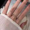 Stacking Open Rings, Copper with Clear Accents, Gold-Tone Floral, Round and Marquise Designs, Individual Styles