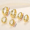 Pearl-Style Earrings for Women, Gold-Tone Copper Boat-Shaped Design, 6-Piece Option - Product view 2