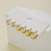 Pearl-Style Earrings for Women, Gold-Tone Copper Boat-Shaped Design, 6-Piece Option - Golden boat type 6pcs (environmentally friendly)