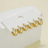 Pearl-Style Earrings for Women, Gold-Tone Copper Boat-Shaped Design, 6-Piece Option - Product view 4