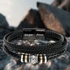 Multi-Layer Woven Bracelet with Magnetic Clasp and Engraved Detail, Bracelet Only or Gift Box Bundle - Magnetic clasp bracelet
