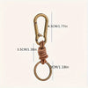 Knotted Cord Keychain, Zinc Alloy Clip and Split Ring, Brown or Black