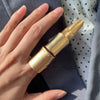 Articulated Full-Finger Ring, Alloy, Segmented Armor Design, Gold- or Silver-Tone, Adjustable