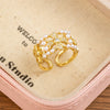 Cross Ring for Women, Copper Band with Openwork Geometric Design, Assorted Style Options - JZ-2 (Real Gold Plating)