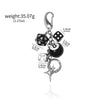 8-Ball Keychain, Resin Ball with Dice, Star or Heart Charms, Four Design Options