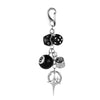 8-Ball Keychain, Resin Ball with Dice, Star or Heart Charms, Four Design Options