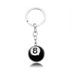 8-Ball Keychain, Resin Ball with Dice, Star or Heart Charms, Four Design Options
