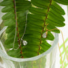 Teardrop Pendant Necklace for Women, Titanium Steel Snake Chain with Zircon Accent, Gold or Silver Tone - Product view 3