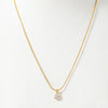 Teardrop Pendant Necklace for Women, Titanium Steel Snake Chain with Zircon Accent, Gold or Silver Tone - Product view 5
