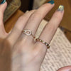 Gold-Tone Stacking Ring for Women, Horseshoe Accent or Studded Band Design