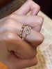 Gold-Tone Stacking Ring for Women, Horseshoe Accent or Studded Band Design
