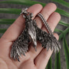 Winged Horse Pendant Necklace, Silver-Tone Alloy Pegasus Design on a Long Chain - Product view 4