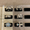 Silver-Tone Open Ring for Women, Assorted Ornate Cross and Floral Accent Designs