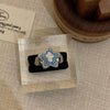 Silver-Tone Open Ring for Women, Assorted Ornate Cross and Floral Accent Designs