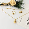 Star Jewelry Set for Women, Gold-Tone 304 Stainless Steel Pendant Necklace and Matching Earrings - Product view 3