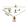 Star Jewelry Set for Women, Gold-Tone 304 Stainless Steel Pendant Necklace and Matching Earrings - Gold