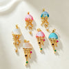 Jellyfish Pendant Charms, Gold-Tone Copper Ocean Designs with Separate O-Chain Option - Product view 1