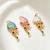 Jellyfish Pendant Charms, Gold-Tone Copper Ocean Designs with Separate O-Chain Option - Product view 3