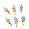 Jellyfish Pendant Charms, Gold-Tone Copper Ocean Designs with Separate O-Chain Option - Product view 5