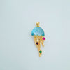 Jellyfish Pendant Charms, Gold-Tone Copper Ocean Designs with Separate O-Chain Option - Jellyfish-2 (Pendant)