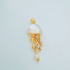 Jellyfish Pendant Charms, Gold-Tone Copper Ocean Designs with Separate O-Chain Option - Jellyfish-4 (Pendant)