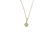 Round Sparkling Pendant Necklace for Women, Copper Pendant on Titanium Steel Chain, White, Pink or Purple - Product view 5