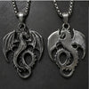 Dragon Pendant, Vintage-Inspired Stainless Steel Design, Pendant Only or with 60 cm Chain - Product view 3