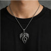 Dragon Pendant, Vintage-Inspired Stainless Steel Design, Pendant Only or with 60 cm Chain - Product view 4