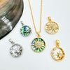Sun Pendant Charms, Copper Designs with White Shell-Style and Abalone-Style Accents, Pendant Only - Product view 1