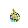 Sun Pendant Charms, Copper Designs with White Shell-Style and Abalone-Style Accents, Pendant Only - Product view 5