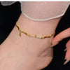 Copper Anklets for Women, Crown Bell, Peach Blossom Bell and Bamboo Design Options - Bamboo anklet