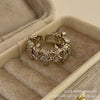 Antique Gold-Tone Open Rings for Women, Fleur-de-Lis and Cross Designs, Individual Rings or 5-Piece and 8-Piece Sets