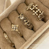 Antique Gold-Tone Open Rings for Women, Fleur-de-Lis and Cross Designs, Individual Rings or 5-Piece and 8-Piece Sets